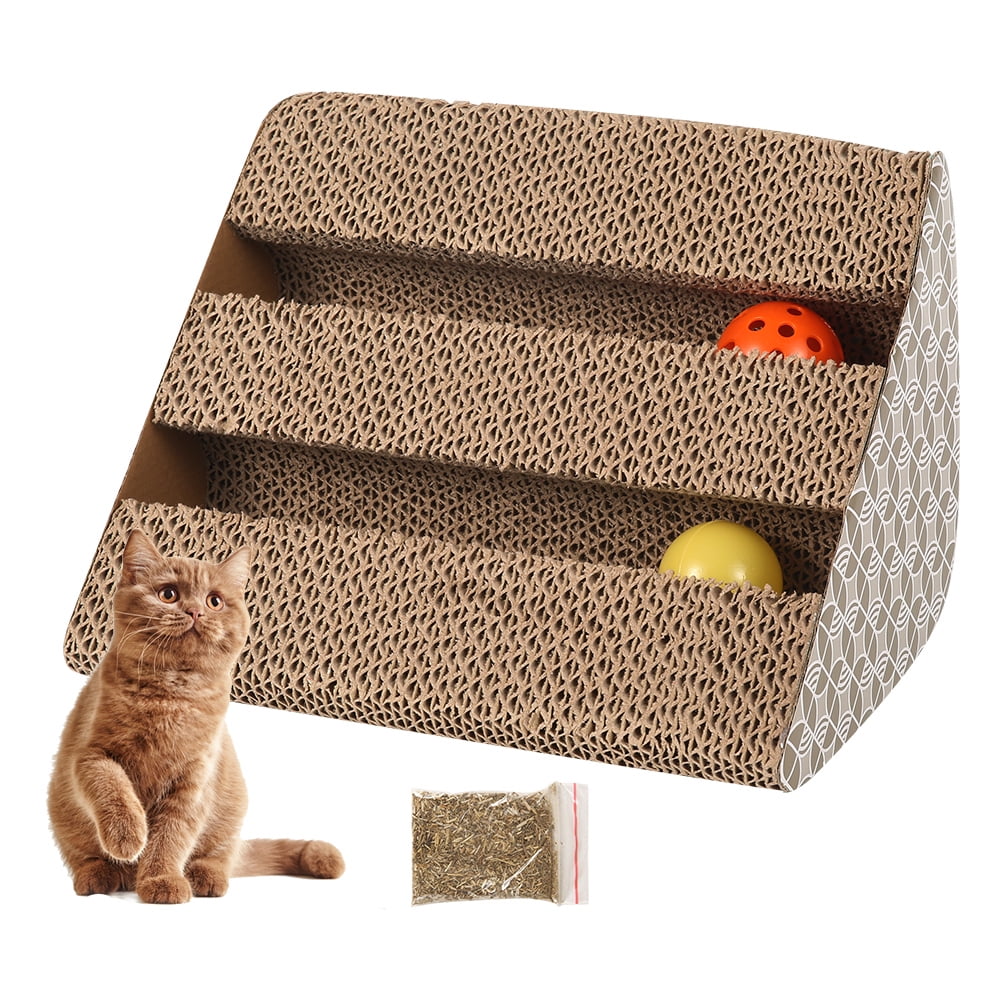 Everso Cat Scratch Play Post Kitten Scratching Triangle Pad Resistant Board Recyclable +1