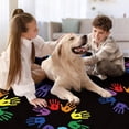 thumbnail image 4 of Colorful Handprints Area Rugs 5x7 Rug Modern Multicolor Print Rugs for Classroom, Rainbow Handprint Non-Slip Washable Indoor Outdoor Carpet, 4 of 6