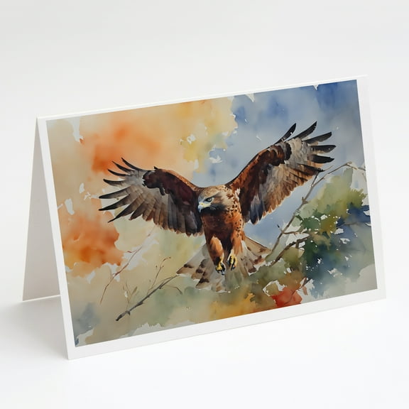 Hawk Greeting Cards Pack of 8 7 in x 5 in