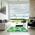 thumbnail image 6 of Ahgly Company Indoor Square Patterned Yellow Lawn Green Area Rugs, 6' Square, 6 of 6