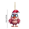 thumbnail image 5 of Creative Cartoon Christmas Chicken Christmas Decoration Pendant Acrylic Car Pendant Backpack Keychain/ Christmas Ornament G, 5 of 5