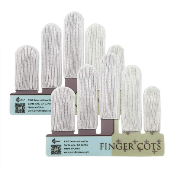 EvridWear Polypropylene Finger Cots, reusable Toe Thumb Protector (10 Pcs)