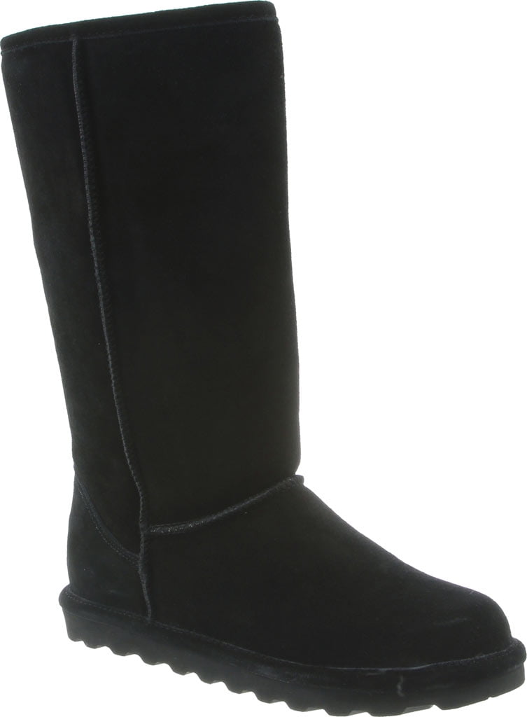 tall black fuzzy boots