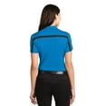 thumbnail image 2 of Port Authority Ladies Silk Touch Performance Colorblock Stripe Polo-XL (Brilliant Blue/ Black), 2 of 6