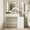 White, variant on VEANERWOOD Makeup Vanity Desk with Lighted Mirror and Power Strip, Modern Vanity Table with 5 Drawers, White