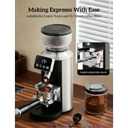 Neretva Burr Coffee Grinder Electric with Portafilter Cradle Coffee Bean Grinder 30 Precise Setting & LED Control Panel