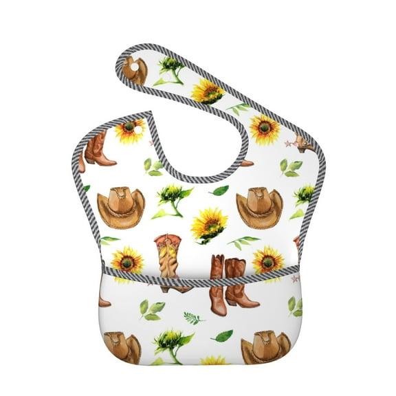Kdxio Rustic Western Charm Bibs For Babies, Baby Bibs for Eating, Toddler Bibs, Waterproof Bibs, Feeding Bibs, for Toddlers, Boys, Girls