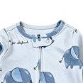 thumbnail image 4 of Nwiuh Baby Sleep and Play Footed Pajamas One-piece Sleeper Jumpsuit Zip-front Pjs Organic Cotton for Baby Girls, Unisex (Blue, 0-3 Months), 4 of 4