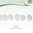 thumbnail image 2 of Large Glow in the Dark Stones, Luminous Pebbles Stones Glowing Rocks for Fish Tank Outdoor Garden, 20 Pcs & White, 2 of 7