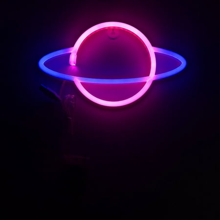 

knqrhpse room decor LED Planet Neon Light Universe Shape Ornaments Net Red Decoration Night Light home decor