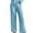 Light Blue, variant on Clothing 2025 Women's Casual Pants Women's Autumn and Winter Fashion Solid Color Wide Strip Casual Pants Wide Leg Pants Women Blendingpants