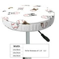 thumbnail image 4 of KLL Bbaseball Dog Round Bar Chair Cushion Cover 12 inch ,Bar Stool Protector with Elastic, Soft Washable, 4 of 6