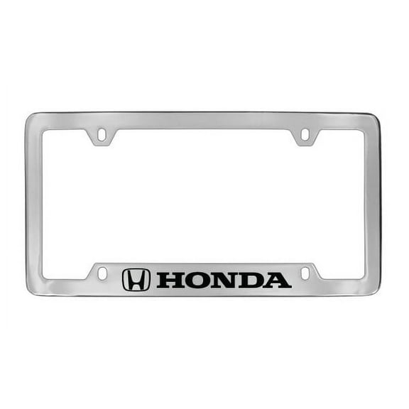 Honda Workmark Chrome Plated Zinc Bottom Engraved License Plate Frame Holder