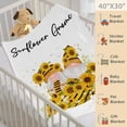 thumbnail image 3 of Sunflower Gnome Blanket Lightweight Plush Cozy Super Soft Flannel Fleece Throw Summer Spring gnome Swaddle Blanket for Travel Home Decor 40"x30" XS for Pet Toddler, 3 of 6
