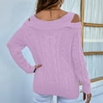 thumbnail image 4 of Aoochasliy Womens Sweaters Pullover Clearance Trendy Solid Color Pullover Square-Neck Sweater, 4 of 8