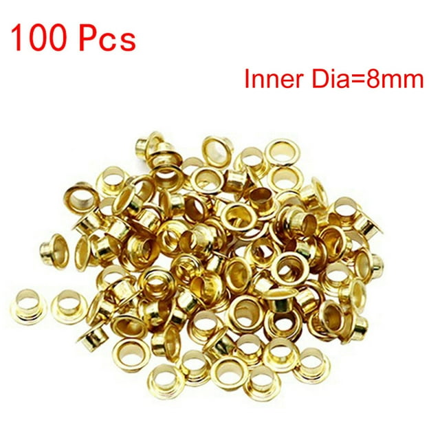 Boovnll Tool Kit, 100 Pcs 8Mm Titanium Eyelets Washer Leather DIY Shoes Cloth Repair Grommet, Tool Set, Home Essentials, Household Essentials