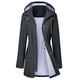 thumbnail image 1 of Gabardina impermeable LOMON con capucha larga para mujer, 1 of 6
