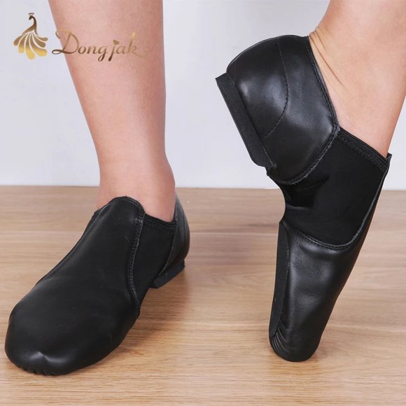 Genuine Leather Jazz Dance Shoes Tan Black Antiskid Sole ballet Shoes High Quality Adults Dance Sneakers For Girls Women FWZ