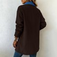 thumbnail image 5 of Denim Jacket for Women Cardigan Patchwork Jacket Casual Long Sleeve Loose Button Down Collared Shacket, 5 of 8