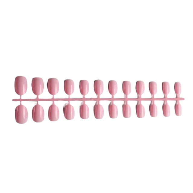 facefd Fake Nail Set Glossy French Style Scratch Resistant Press-on Fingernails Strong Viscosity Adjustable Solid Manicure Stickers Type 1 Type 6