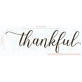 thumbnail image 2 of Kitchen Décor Thankful Cursive Wall Decals Stickers Quote 23x7-Inch Choc Brown, 2 of 6
