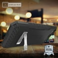 thumbnail image 4 of BLACK/BLACK TRI-SHIELD RUGGED CASE with KICKSTAND and CREDIT CARD WALLET SLOT + BELT CLIP HOLSTER + LANYARD STRAP FOR APPLE iPHONE 7/8 PLUS +, 4 of 7