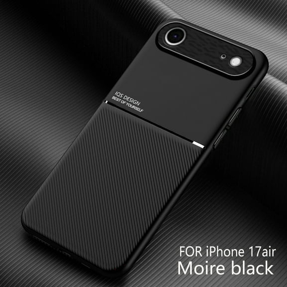 for iPhone Air Case, Luxury Ultra Slim with Magnetic Matte Dual Layer Shockproof Bumper Frame Drop Protection Hybrid Phone Case Cover for iPhone Air, Black