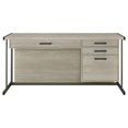 thumbnail image 3 of Scranton & Co 60" 4-Drawer Computer Desk with File Drawer in Whitewashed Grey, 3 of 13