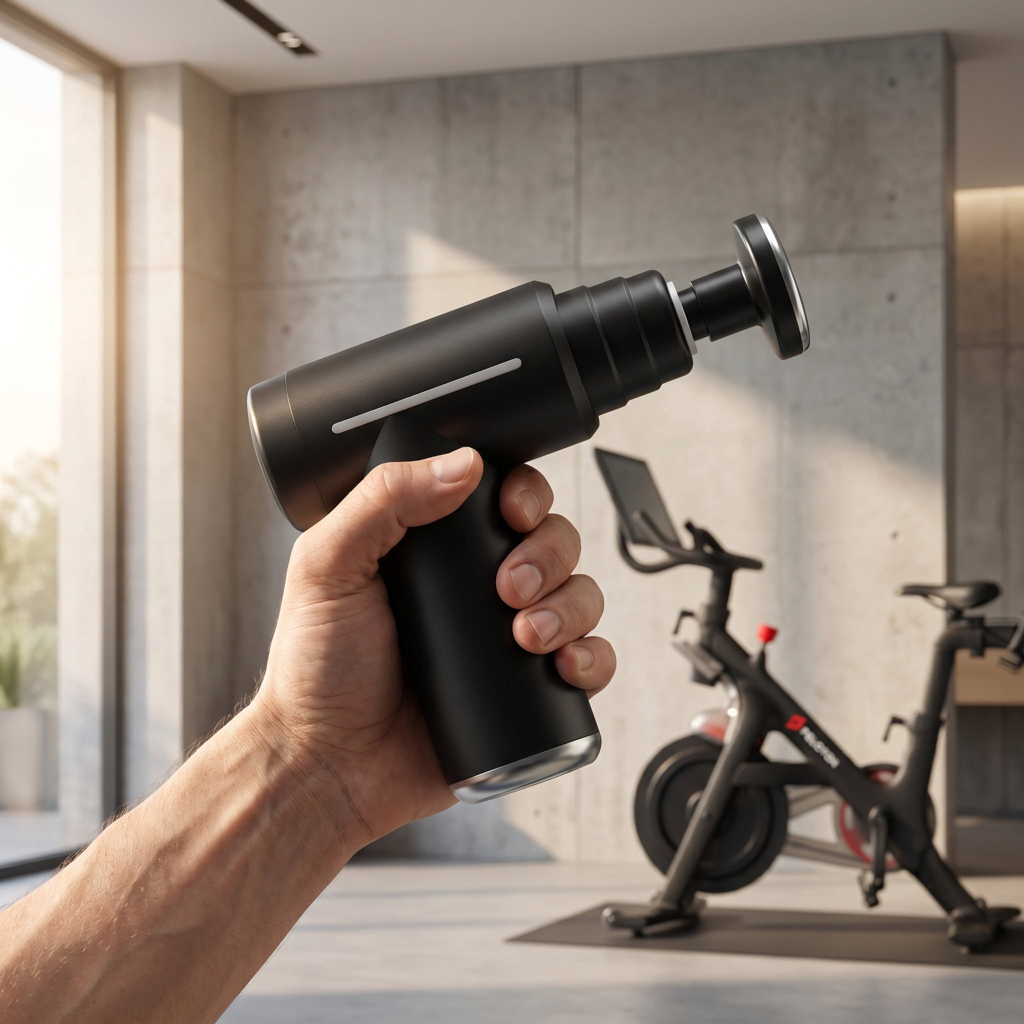 Mini Percussion Massage Gun with Heat and Cold Compress, Electric Muscle Massager for Athletes, 6 Interchangeable Heads, 5-Speed Quiet Brushless Motor, Portable Travel Case Included