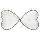 thumbnail image 2 of EeaseMX Juego de 2 platos de cerámica para postres de frutas y tazones de frutas secas con forma de corazón (blancos), 2 of 8
