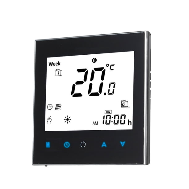 Injueey Termostato de calefacción de caldera de agua/gas digital con conexión WiFi y control de voz Ahorro de energía AC 95-240V 3A Pantalla táctil Electrodomésticos No.03 Injueey HA002478-03B