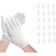 thumbnail image 1 of 48 Pcs（24pairs） White Cotton Gloves for Dry Hands Moisturizing Gloves Overnight Eczema Gloves Sleep Gloves for Women Cosmetic Jewelry Silver Moisturizing Coin Inspection Gloves, 1 of 5