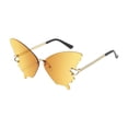 thumbnail image 2 of Geniales de sol de mariposa, anteojos huecos, parasoles, accesorios grandes, de sol para protección de Halloween, damas, fiestas, niñas , AMARILLO Yinane Los anteojos, 2 of 8
