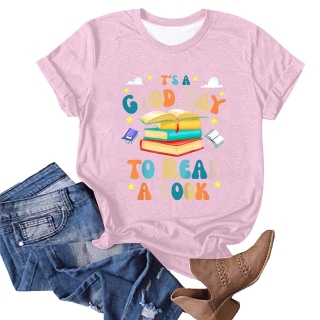 Fiudx Ropa de Mujer Tops con Estampado de Moda para Mujer, Blusa de Manga Corta con Cuello Redondo, Camisetas