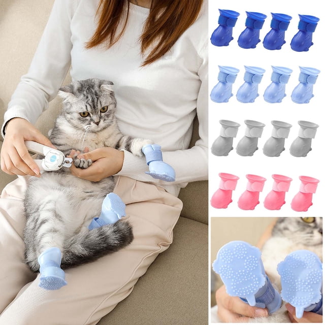 Xihbxyly Botas para Perro, Diseño Suave y Ajustable, Suela de Goma Antideslizante, Protección Contra La Nieve En Invierno, para Caminar Al Aire Libre, Protección para Suelos Interiores, Cómodas y Aco
