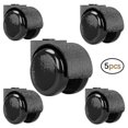 thumbnail image 2 of 2 Inch Black Silent Stemless Caster - Replacement Chair Wheels For Office Chairs - Furniture Casters - 5pcs, 2 of 4
