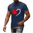 thumbnail image 6 of Vmvidoty Men Casual Round Neck Printing Pullover Fitness Sports Shorts Sleeves T Shirt Blouse Independence Day Navy L, 6 of 7