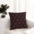 thumbnail image 6 of Pofeuu Red Snake Print Double-sided plush pillowcase Square Throw Pillow Covers Pillows Cover for Living Room Bedroom Sofa Couch Cushion Cover（No pillow core）-22"x22", 6 of 7