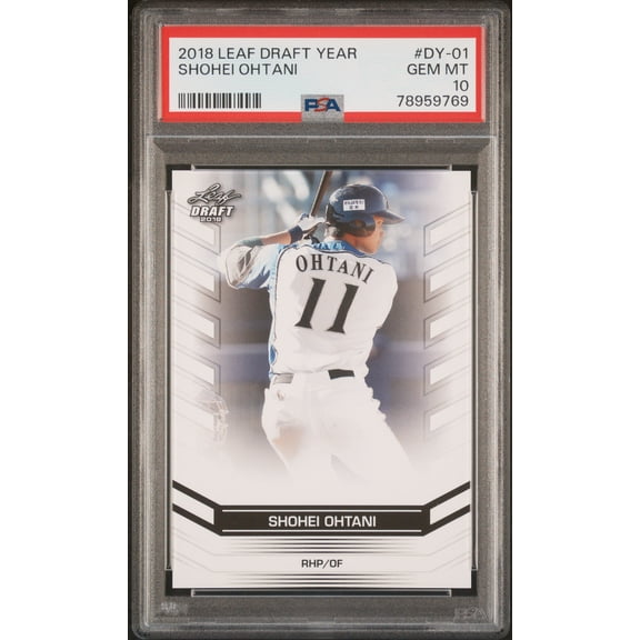 Graded 2018 Leaf Draft Year Shohei Ohtani #DY-01 Draft Stars Rookie RC Baseball Card PSA 10 Gem Mint