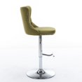 thumbnail image 2 of Swivel Velvet Barstools Adjusatble Seat Height from 25-33 Inch,Modern Upholstered Bar Stools with Backs Comfortable Tufted for Home Pub and Kitchen Island,Set of 2, 2 of 5
