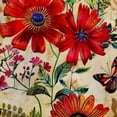 thumbnail image 6 of WYYP Flowers Butterfly Bird Round Table Cloth 100% Polyester Fiber for Picnic Dining Kitchen Farmhouse White, 6 of 8