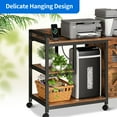 thumbnail image 6 of DEXTRUS File Cabinet with Charging Station , Printer Table Rolling File Cabinet , Black, 6 of 10