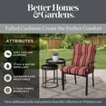 Better Homes & Gardens 18" x 19" Black Stripe Rectangle Outdoor Seat