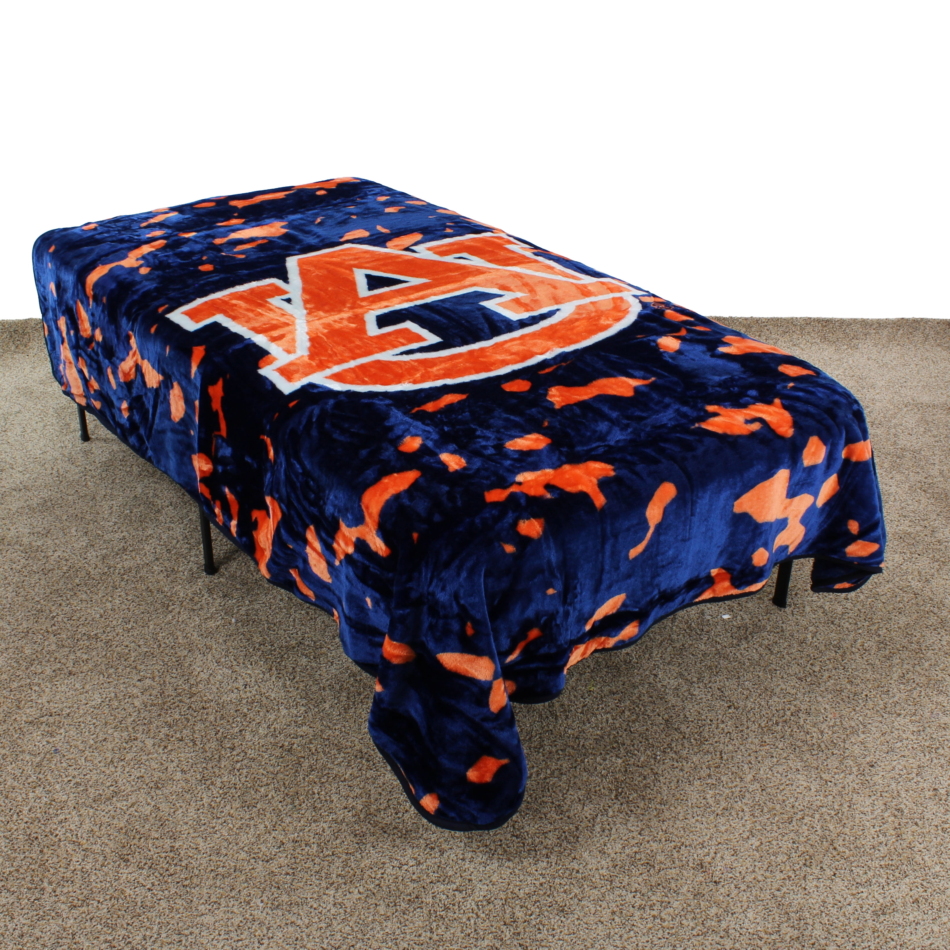 College Covers Fan Shop Throws Auburn Tigers 63" x 86" Soft Raschel Throw Blanket