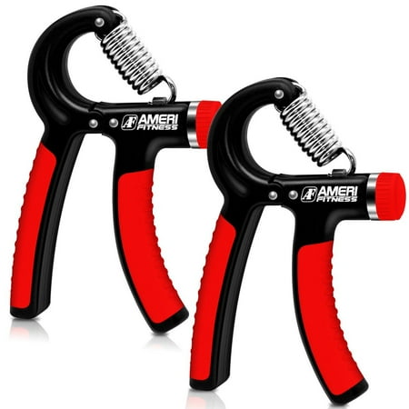 Forearm Shield - Hand Grip Strengthener Strength, Ameri Fitness Increasing Hand Wrist Forearm Trainer Exerciser, Adjustable Resistance 22-88 Lbs, Non-slip Gripper (2 Pack)