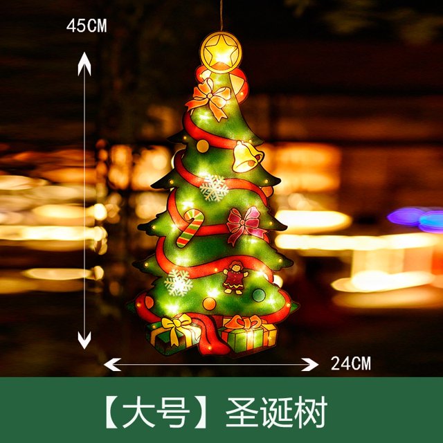 Calcomanías De Luces Navideñas Para Ventana/Colgantes/Decoración De Navidad Tienda LED/Copa De