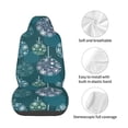 thumbnail image 4 of Wukai whiter Snowflake balloons Full Set Car Seat Covers with Soft Padding Universal Auto Front Seats Protector and Cushion Mat, 4 of 5