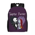 thumbnail image 1 of Custom Nightmare Before Christmas Jack Skellington Travel Backpack School Computer Bookbag Pumpkin College Student Daypack Bags, 1 of 5