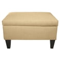 thumbnail image 5 of MJL Furniture  Brooklyn DAWSON-7 Upholstered Square-legged Box Storage Ottoman Saddle Brown, 5 of 5