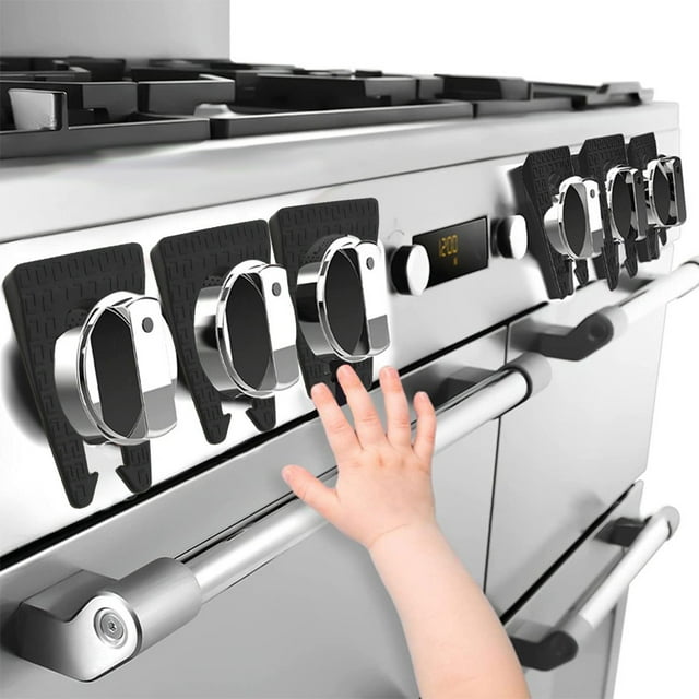 Gas Stove Baby Proof Knobs Locks (8 Pack), Child Proofing Oven Knob